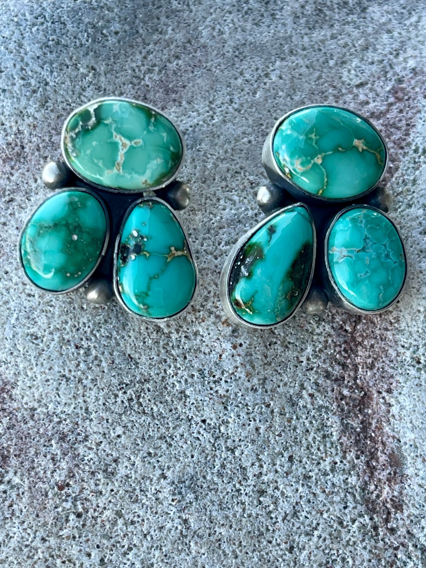 3 Stone Sonoran Cluster Earrings