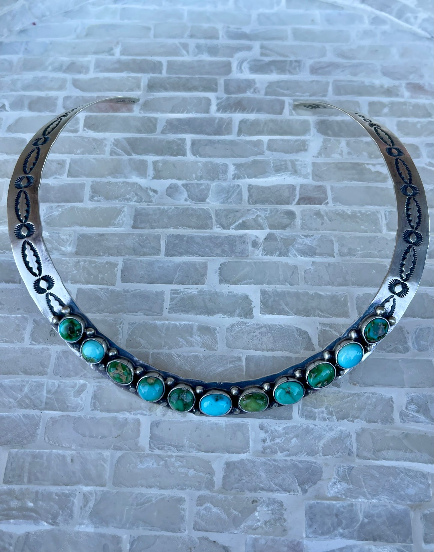 Sonoran Gold Stamped Collar Necklace