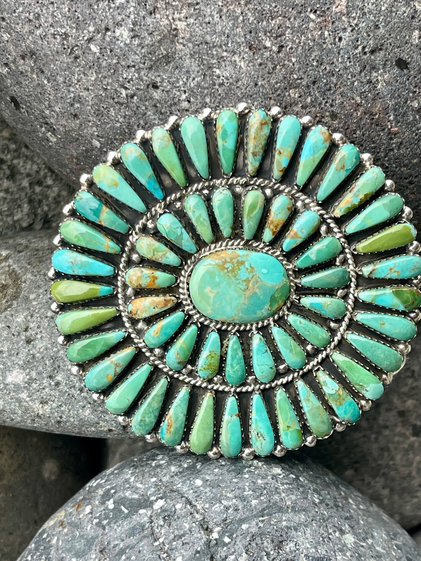 Green Turquoise Cluster Buckle