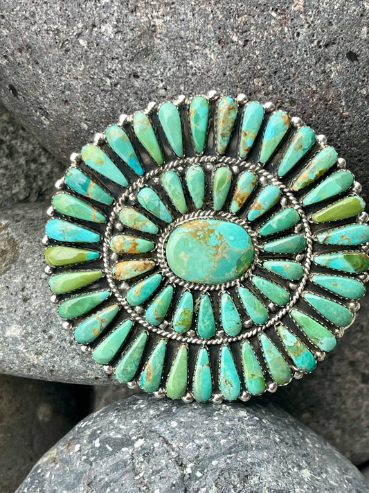 Green Turquoise Cluster Buckle