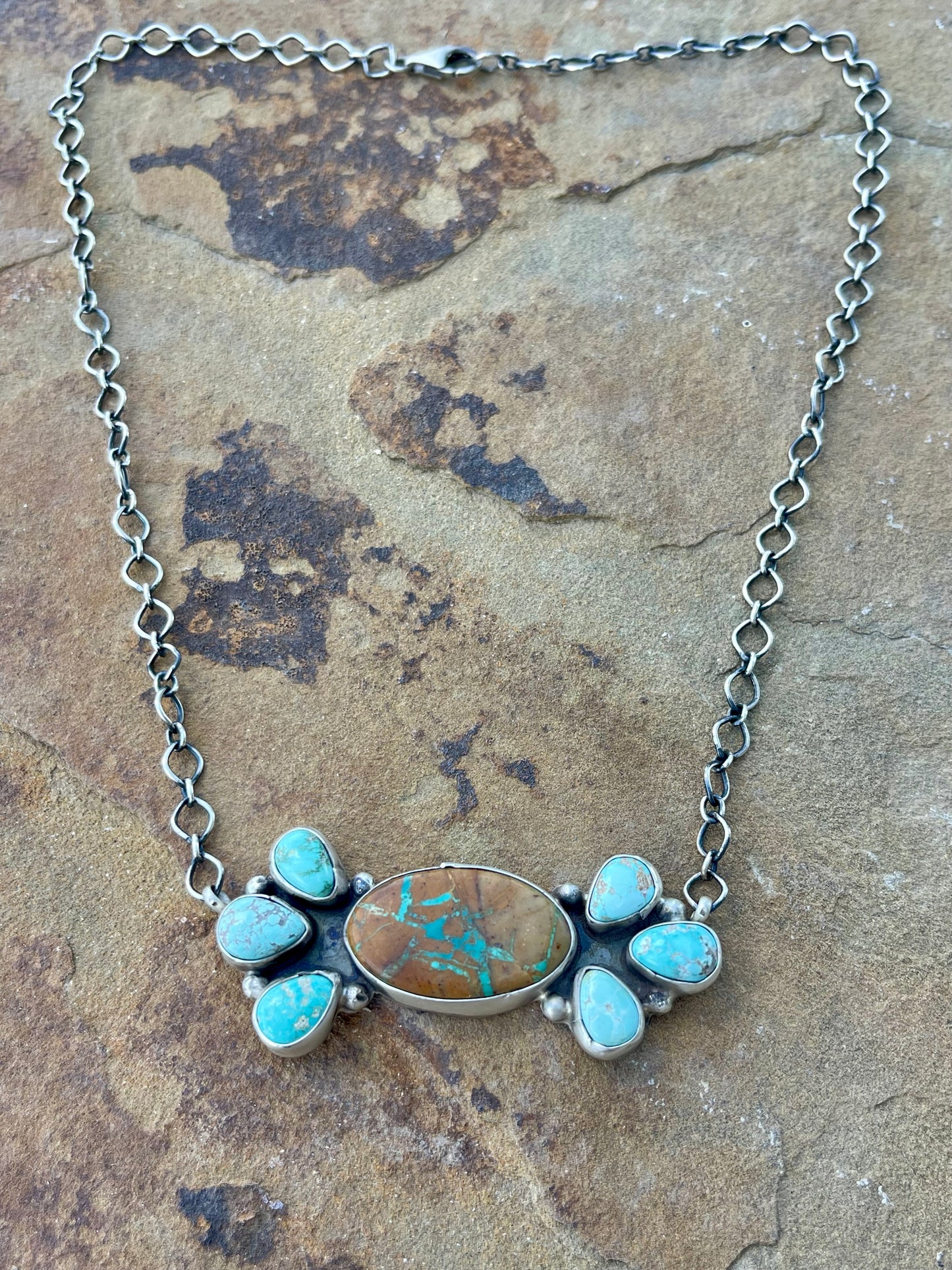 Royston & Boulder Cluster Necklace