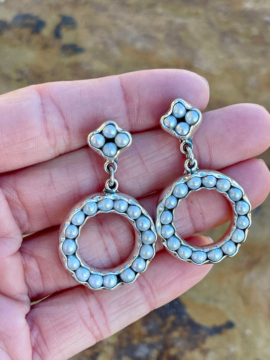 Fresh Water Pearl Hoops