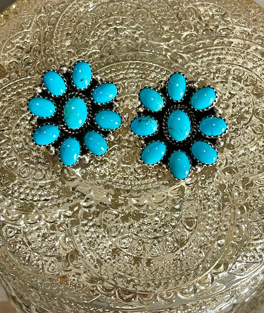 Turquoise Cluster Studs