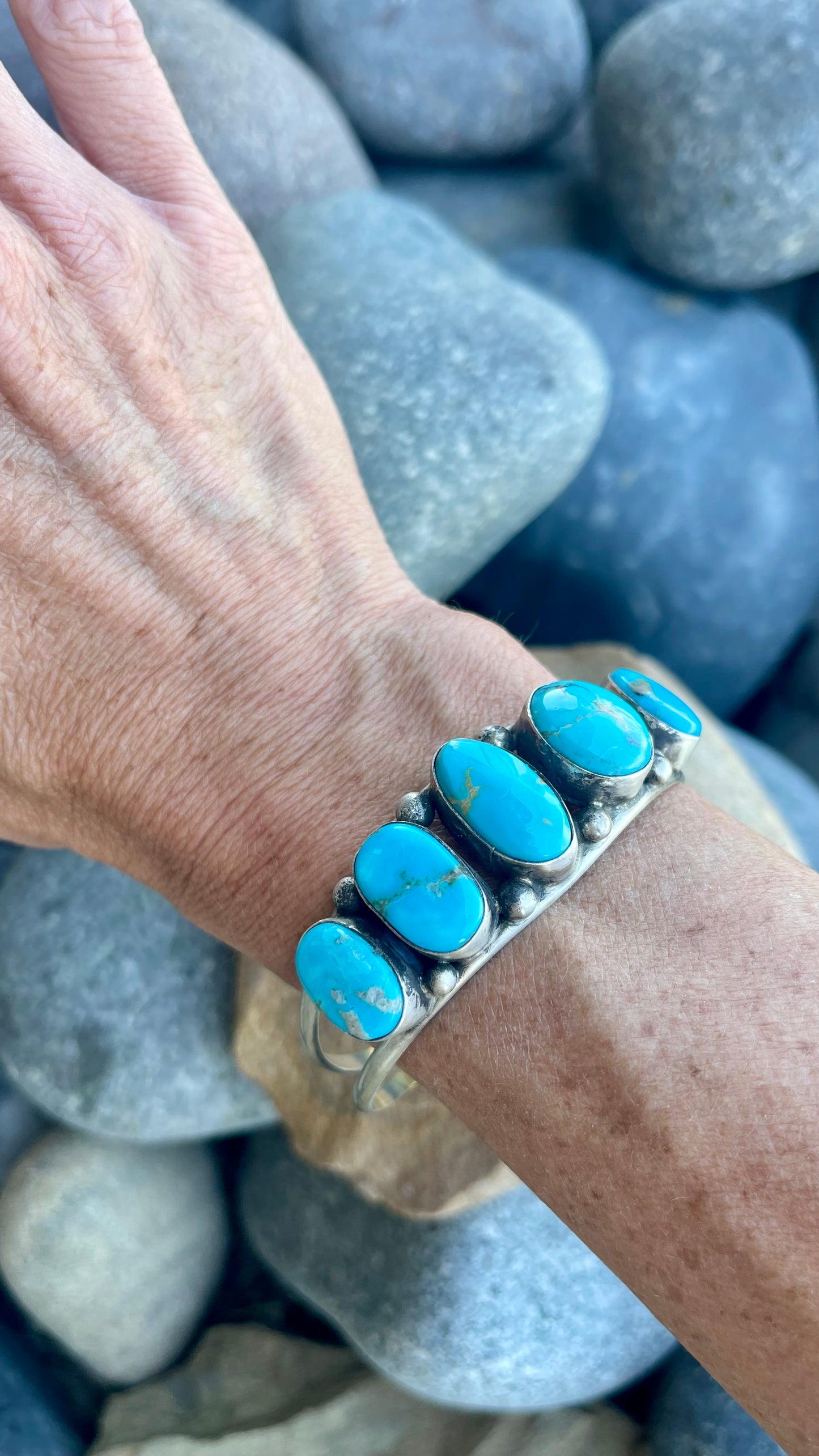 5 Stone Blue Sonoran Cuff