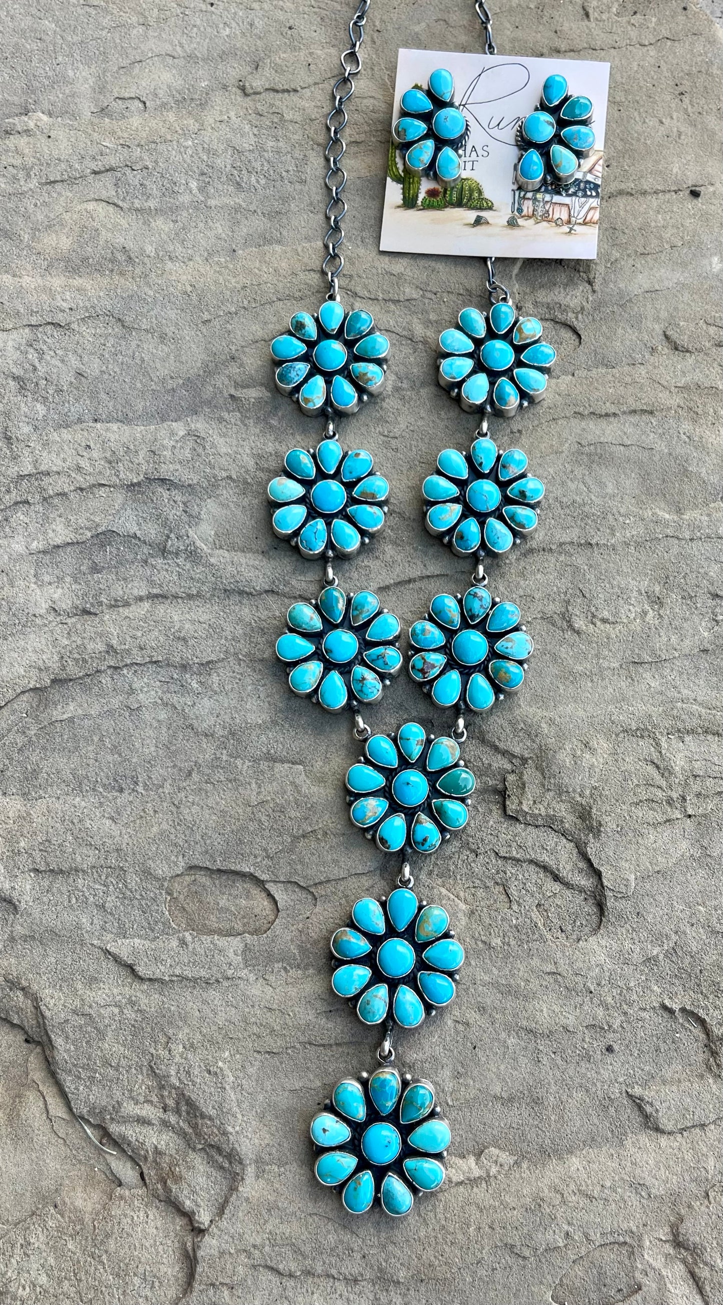 Stunning Kingman Cluster Lariat