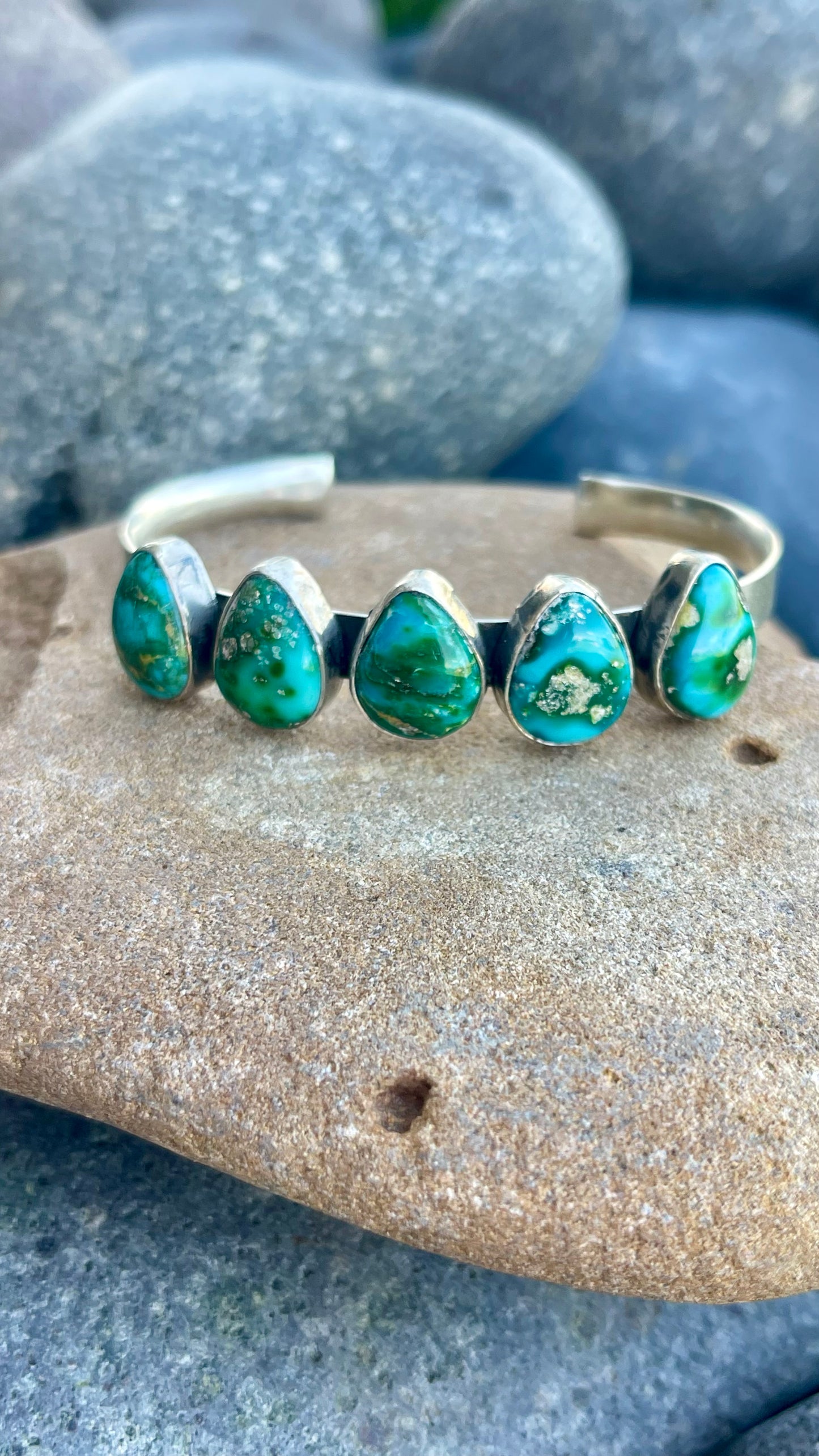 5 Stone Sonoran Gold Stacker Cuff