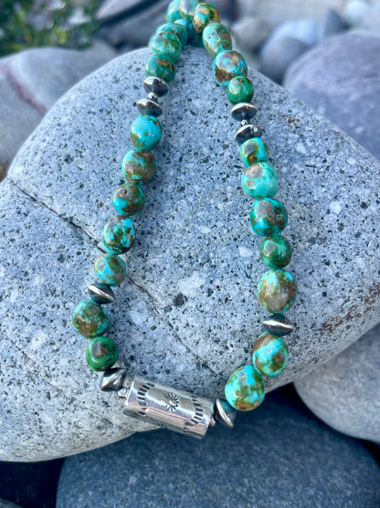 Sonoran Gold Stamped Pearl Necklace