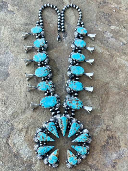 Gorgeous Mine 8 Turquoise Squash Blossom