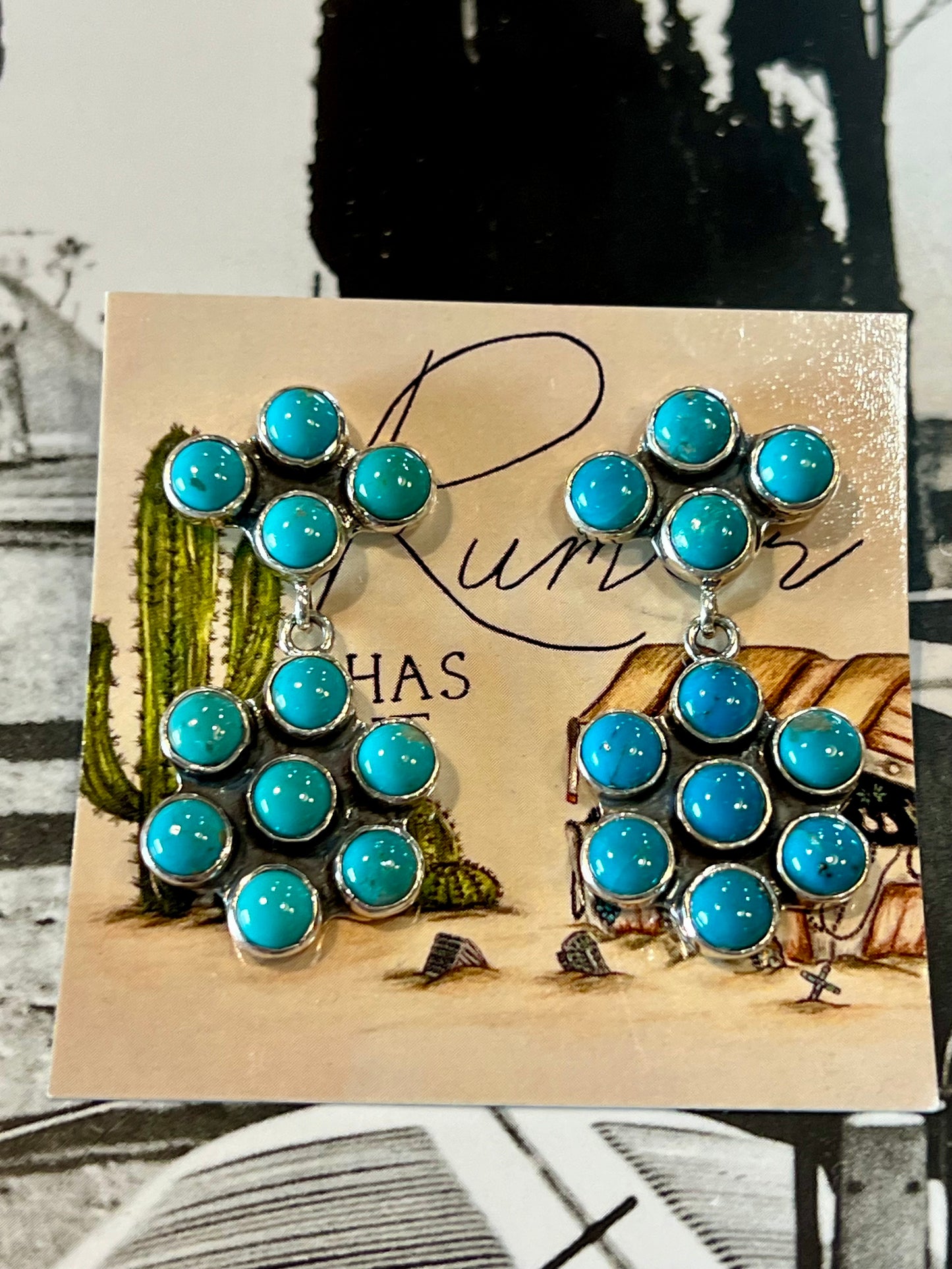 Federico Turquoise Cluster Earrings