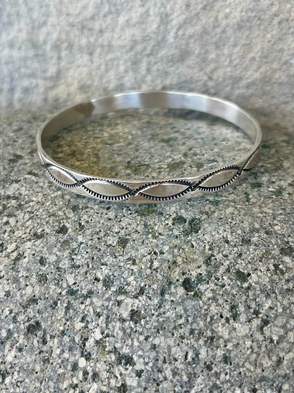 Stamped Bangle Bracelet