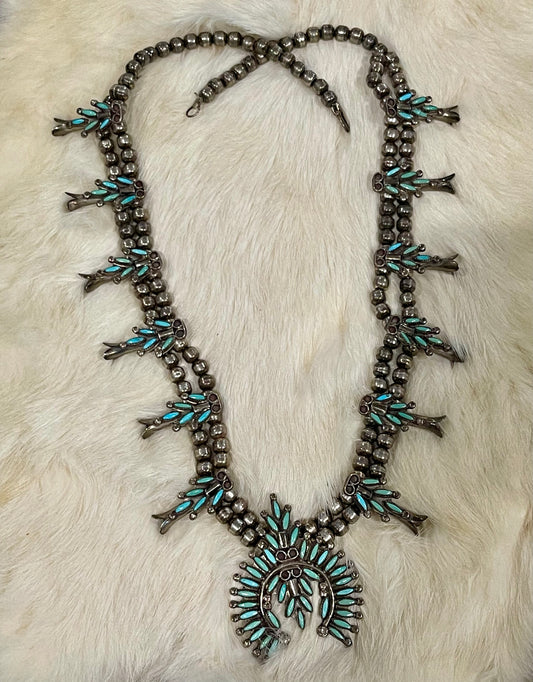 Vintage Turquoise Squash Blossom
