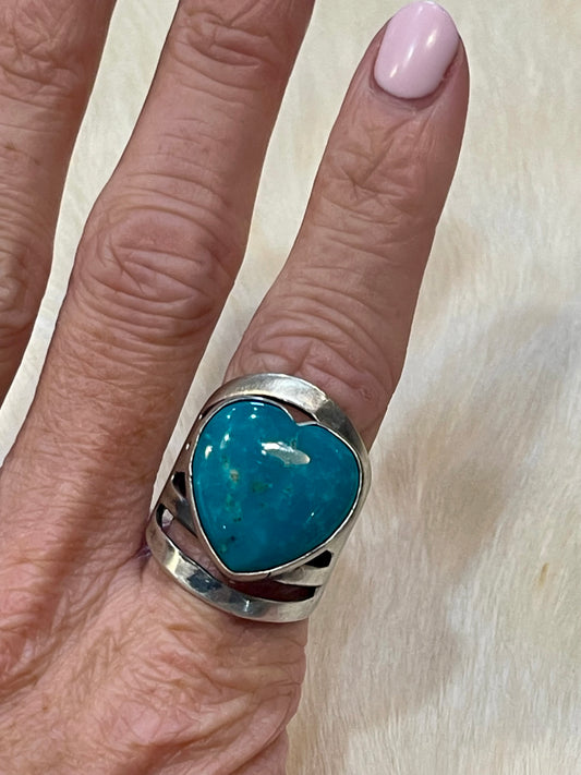 Turquoise Heart Ring