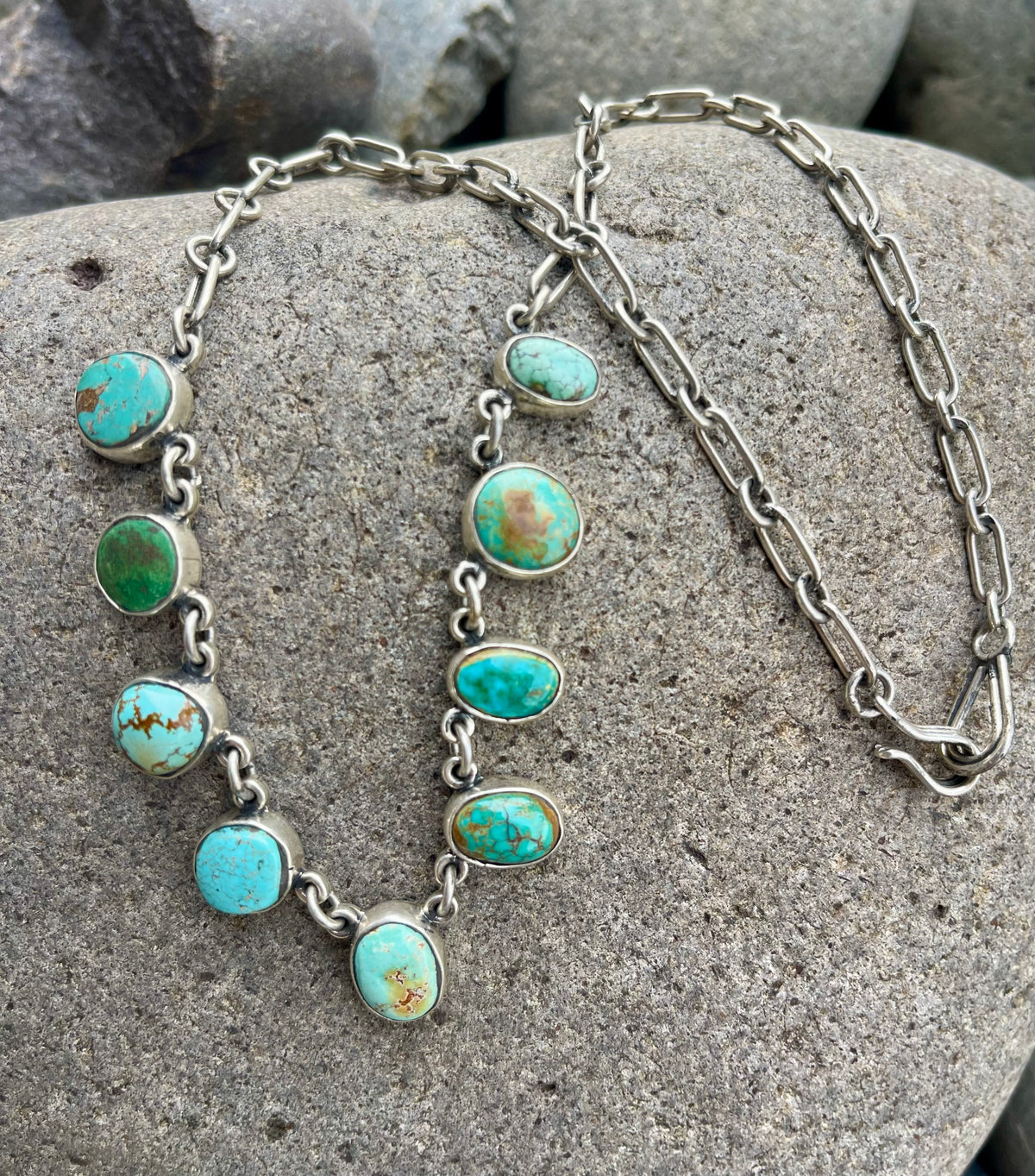 8 Stone Turquoise Federico Necklace