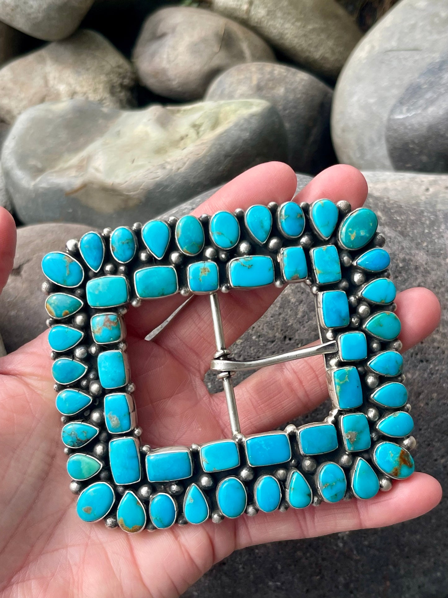 Gorgeous Turquoise Square Buckle