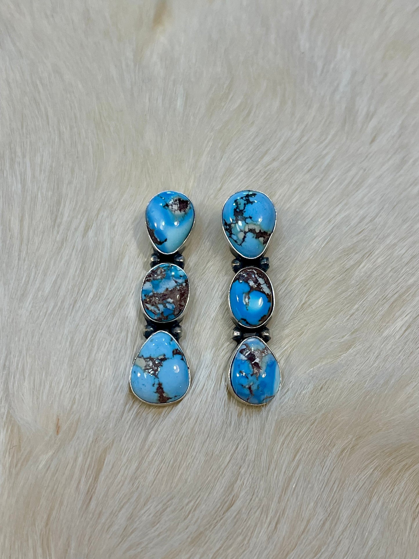 3 Stone Golden Hills Earrings