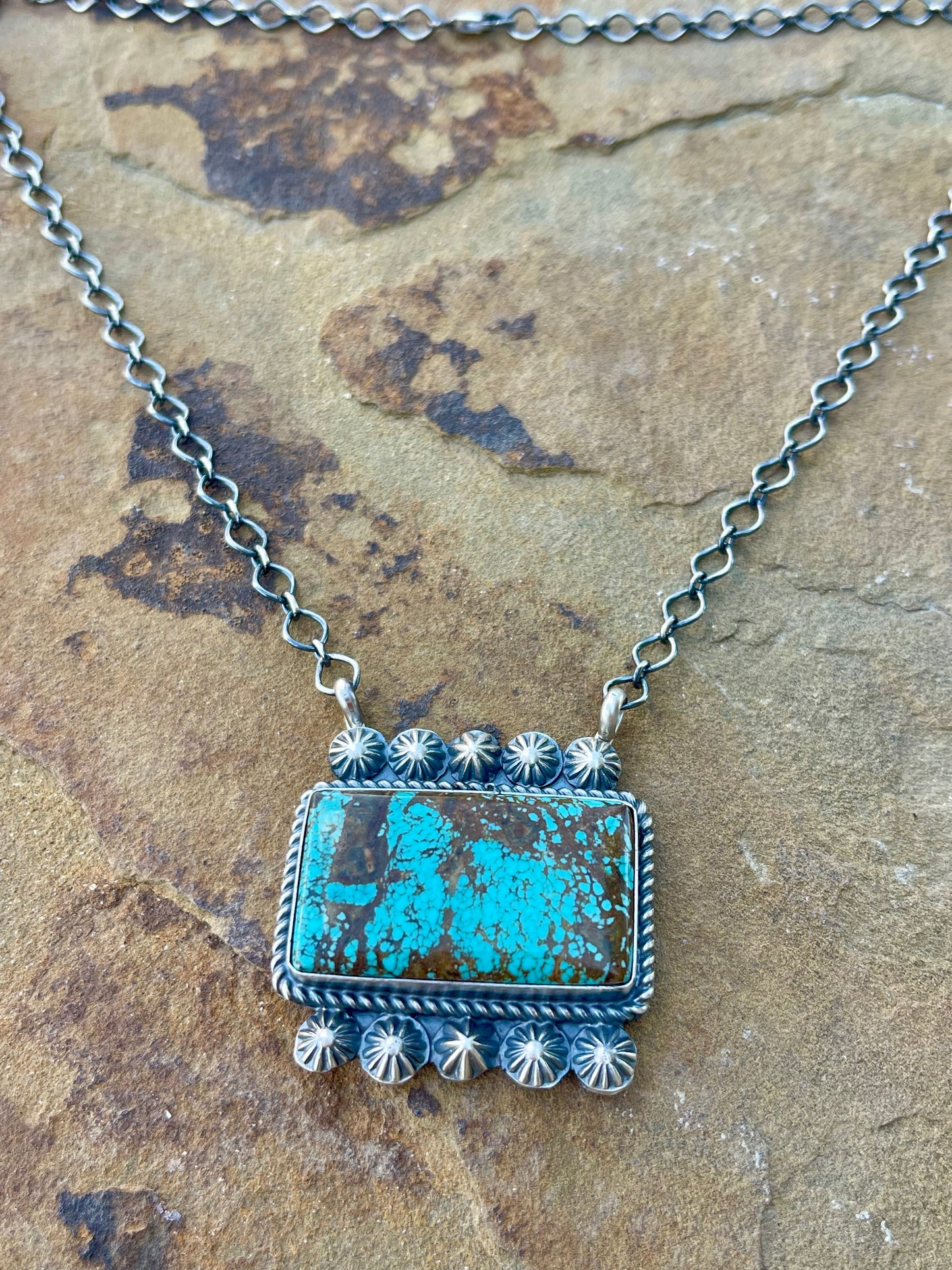Mine 8 Square Starburst Bar Necklace