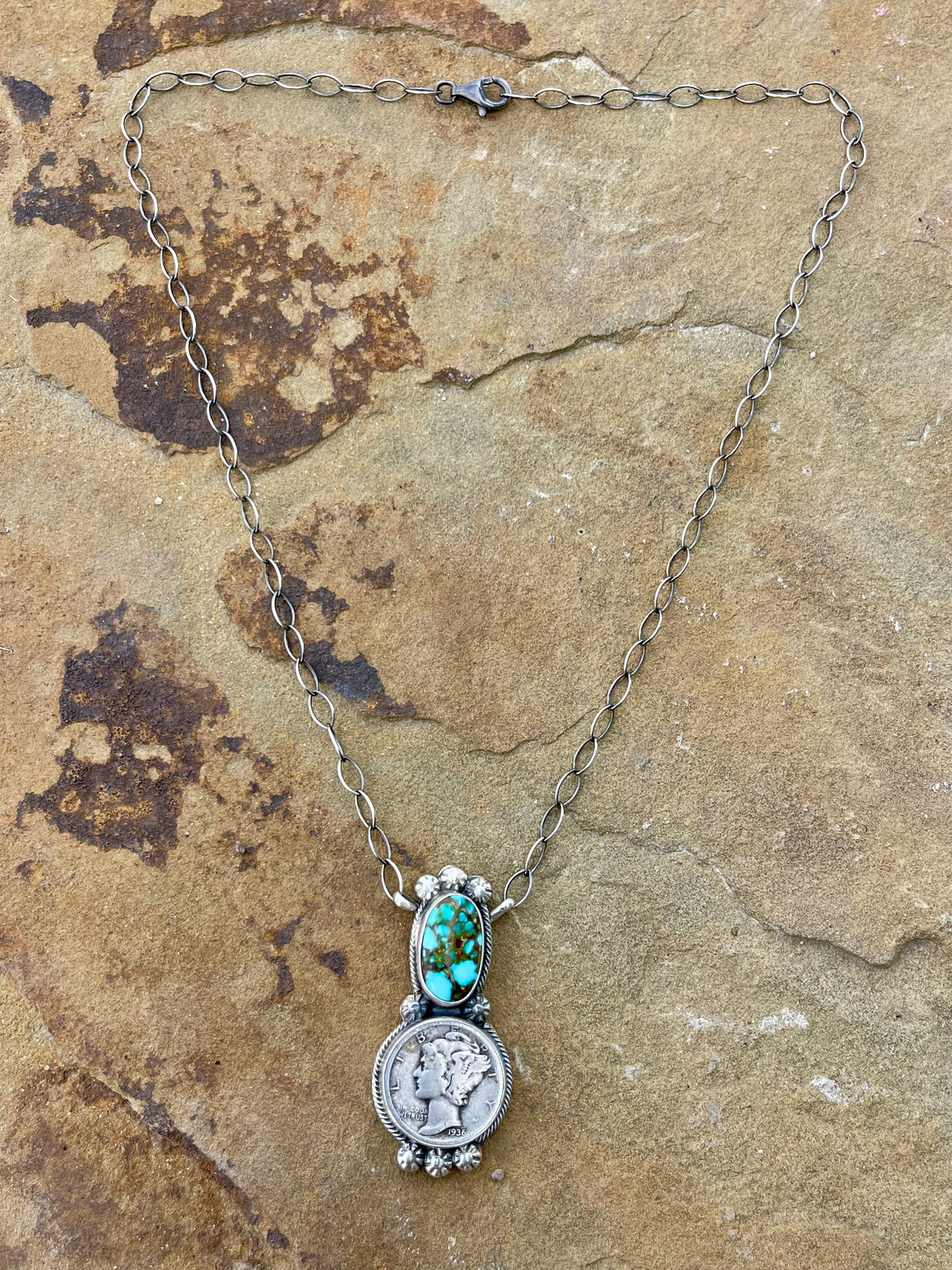 Webbed Kingman Coin Necklace