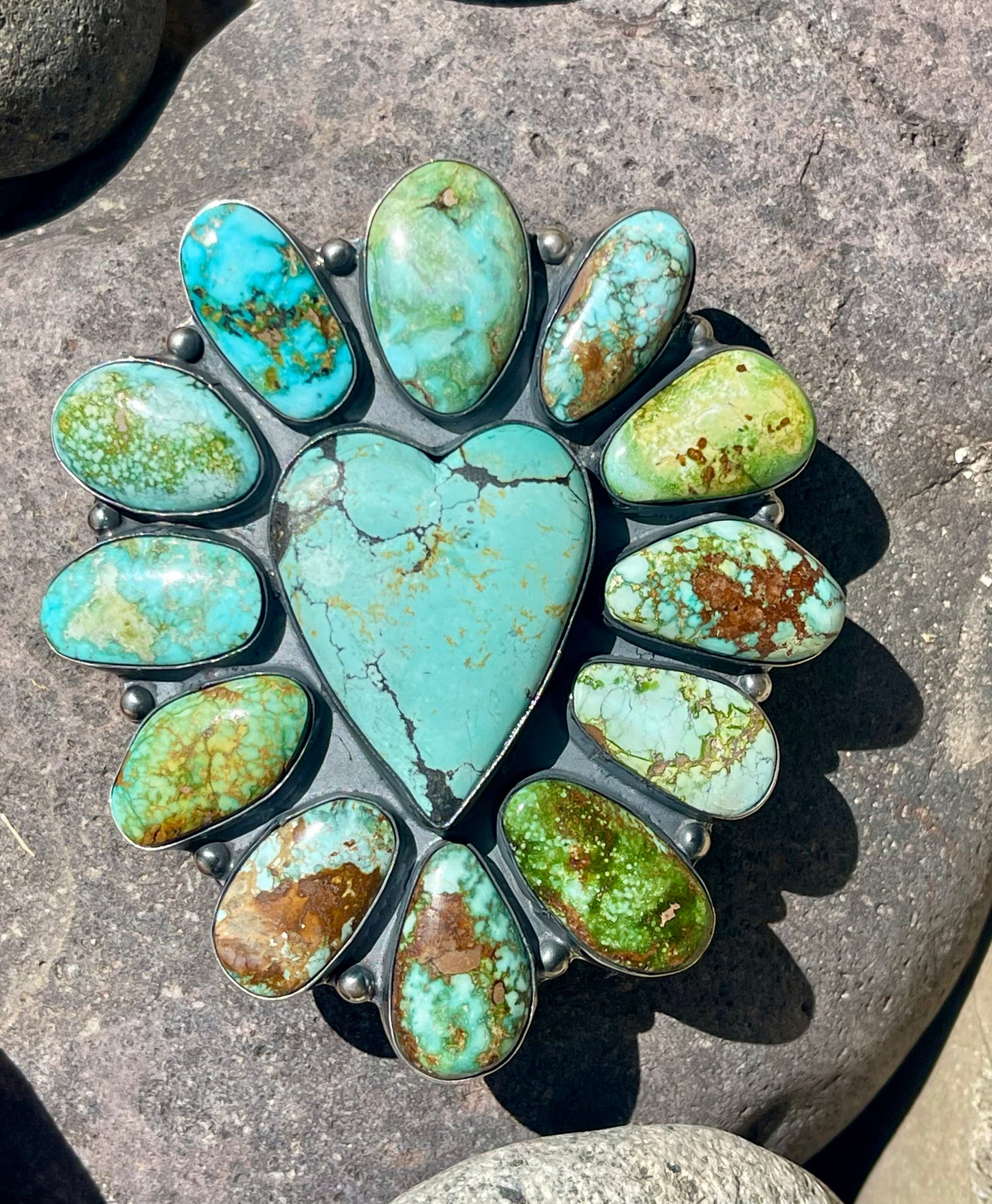AMAZING Huge Heart Cluster Buckle